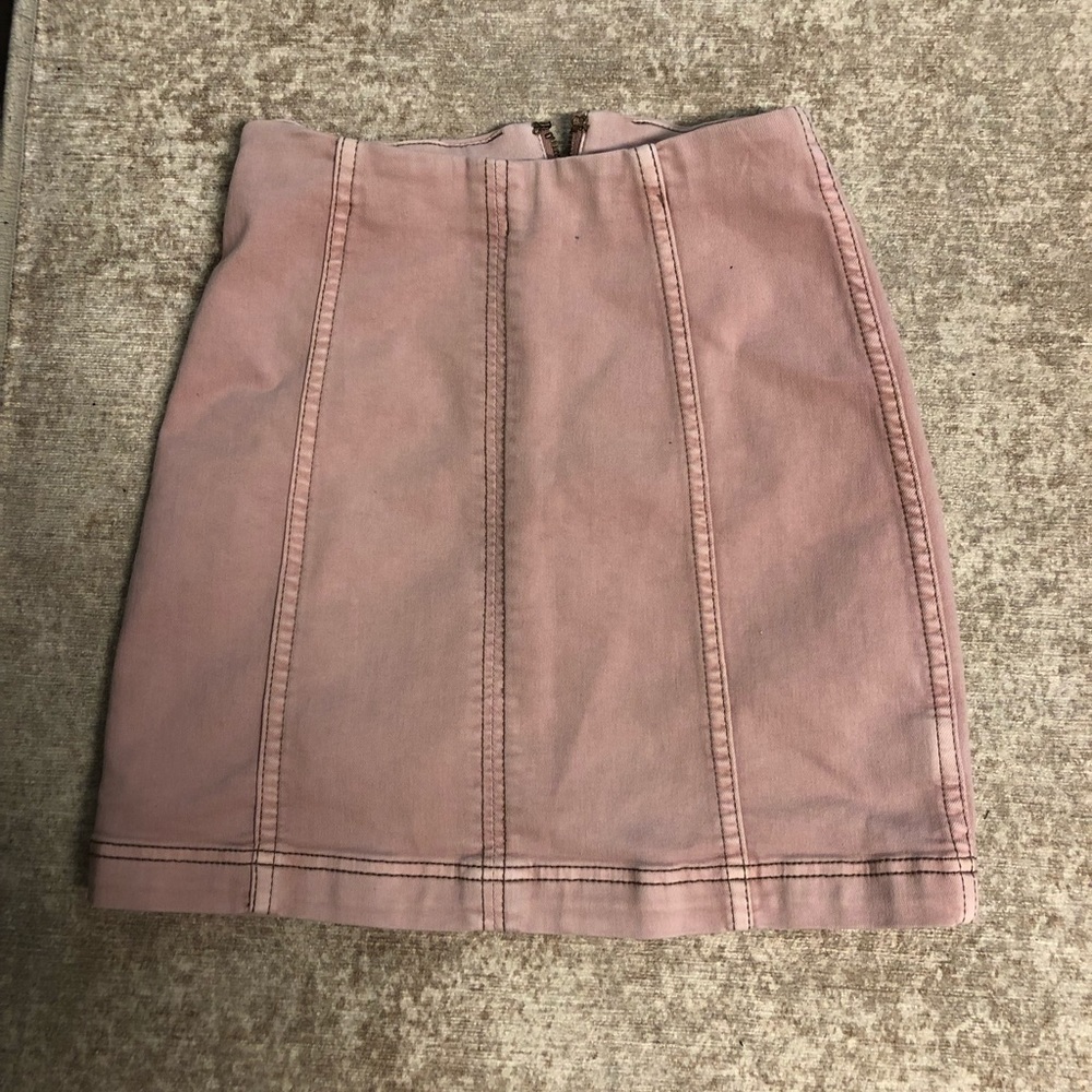 Pink mini skirt